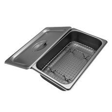 華英 STS304 不鏽鋼調理盤, 1套, 主體 + 蓋子 + 瀝水網