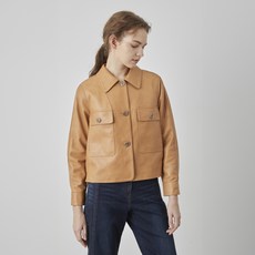 올리비아로렌 여성용 하프 블루종 가죽자켓 VOBJN5S2141