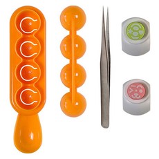 Cuteme E-Home Baking 迷你圓形4格飯糰模具組, 1套, 混合色