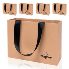 봉쥬르파리 쇼핑백, 크라프트, 5개