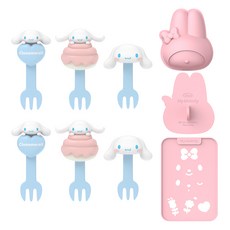 Bo friends 三麗鷗大耳狗叉子籤 + 美樂蒂飯糰模具組合, 1套, 混合顏色