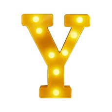 生活King 字母裝飾燈 Y 款式，暖白光，LED燈珠塑料材質