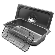 STS 304 不鏽鋼託盤, 主體 + 蓋子 + 托盤網, 1套