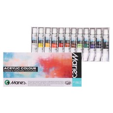 Maries Sina Art壓克力顏料 12ml組, 12色, 144ml