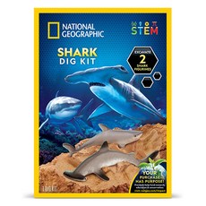 NATIONAL GEOGRAPHIC 國家地理 化石挖掘大型鯊魚公仔 RTHAMSHDIG, 藍色, 1個