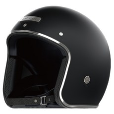 크랭크 레트로 오픈페이스 헬멧 HCR-014, 제트블랙, 1개