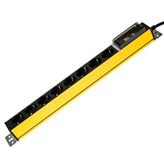 SURGIO 高容量鋁製安全延長線 8孔, 10m, 金色, 1個