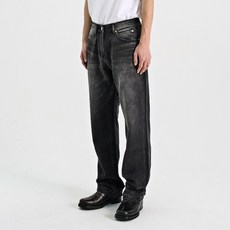 페이탈리즘 남성용 Vintage popliteus destoryed wide jeans 0305