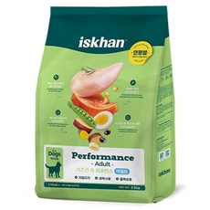 이즈칸 어덜트 강아지 독 퍼포먼스 건식사료, 닭, 2.5kg, 1개