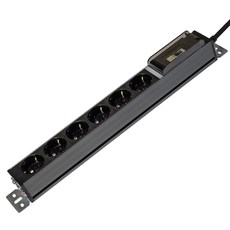 SURGIO 高容量鋁製安全延長線 6孔, 深灰色, 3m, 1個