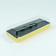 DesignPackage 黃色卡斯提拉盒 + 叉子組, 1套, 25個