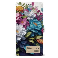 Casper 彩繪花朵皮革書本式手機殼