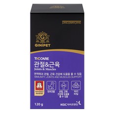 정관장지니펫 강아지 더케어 영양제, 1개, 뼈/관절강화, 60정