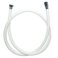 防髒汙防纏繞矽膠多用途蓮蓬頭軟管 Charlotte03, 白色, 1.5m