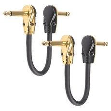 Tailstar 吉他效果器跳線 踏板連接線 效果器盤 吉他導線 金色 2入, 1個