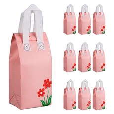 Inp 保溫保冷不織布提袋 飲料用, 粉紅花朵, 10個