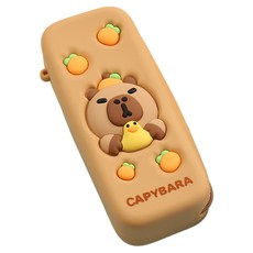 ARTJOY 水豚矽膠鉛筆盒, 1個, 鴨子與水豚