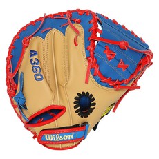 Wilson 韓版 A360 捕手手套 左投用 WBK2436BL01315L, 金黃色, 1個