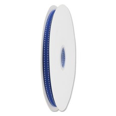 아이엔피 2줄 스티치 리본 10mm, 블루, 1개, 45m