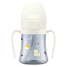 그로미미 유아용 PPSU 버니버스 빨대컵, 200ml, 1개, 화이트