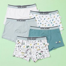 SKOKS 男童 學生 Village 平口四角內褲 5件組 MPS-725