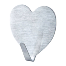 小麥購物 愛心不鏽鋼掛鉤 8.3g, 銀色, 30個