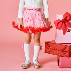 Pink Dragon 女童款甜美愛心蓬蓬裙