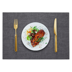 테이아 모던한 사각 테이블매트, 블랙, 1개, 43 x 30 cm