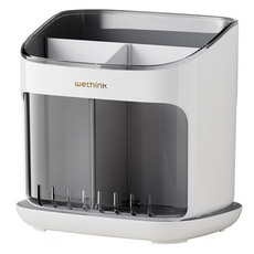 비투윈 물빠짐 수저통, 블랙, 1개