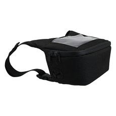 QIDINA 升級防雨水大容量手機觸屏機車收納頭包 7吋內手機可用, 黑色, 10 x 22 x 10cm