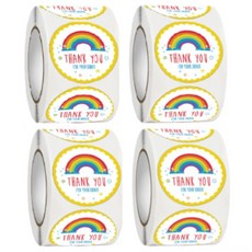 更整潔 感謝貼紙 彩虹 外送, 4個, 500入