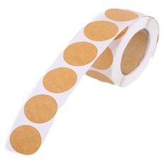 The GG 更整潔 牛皮紙圓形重點裝飾貼紙 素面, 500入, 1個