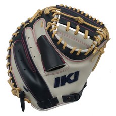 IKJ 捕手手套 右投用 CR CM-DP M(LG/NV)SS, 淺灰色 + 海軍藍, 1個