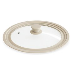 lilive 실리콘 후라이팬 냄비 유리뚜껑 베이지, 1개, 30cm