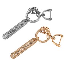 Ez2mk 전화번호판 자동차 열쇠고리 2종 세트 MS-500, 실버, 골드, 1세트