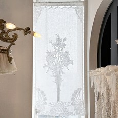 Maison Colette窄窗亞麻窗簾 CUMV59_1, 白色