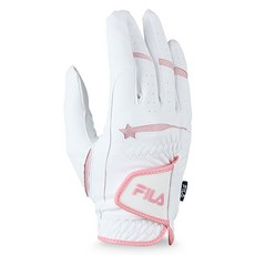 FILA GOLF 女款合成皮高爾夫手套 雙手用, 白色, 1組