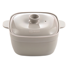 sillymann Harmony系列 方形蒸鍋 WSK4024 650ml, 1個, 可可灰色