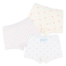 Maykids 女童天空蝴蝶結棉質彈性平口內褲3件組