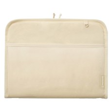 뮤니드 플레이 멀티 수납 캔버스 태블릿 파우치, 아이보리, 1개