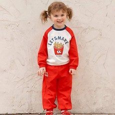 Bekiz 兒童法式炸薯條彈性上下裝套裝