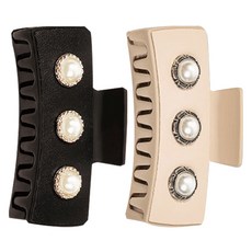 디멜디 올림 대형 반머리 집게핀 2종 세트