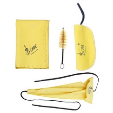 SLADE 薩克斯風通條布 管樂器清潔用品 4件組, 黃色, 1套