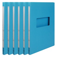 Hyunpoong 紙質進度文件夾 A4, 天藍色, 6個