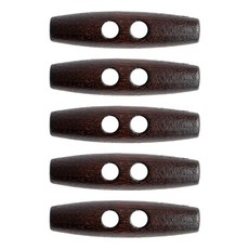 yarna 우드 떡볶이 단추 60mm, 5개