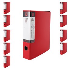 영오 신소재 D링 바인더 7cm, 레드, 10개