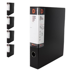 영오 신소재 D링 바인더 7cm, 블랙, 5개