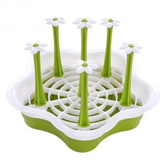 비투윈 깔끔 컵걸이 플라워 원형 6칸, 혼합색상, 1개