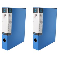 Youngoh 新材質D型環活頁夾 7cm, 藍色, 2個