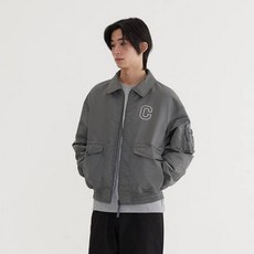 커버낫 남성용 C 로고 카라 MA-1 자켓